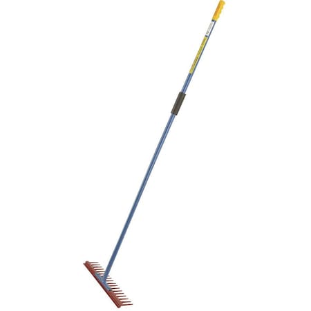 King Of Spades 18 in Steel Landscape Rake, 60 in L Steel Handle 18  DURA RAKE  BOXED